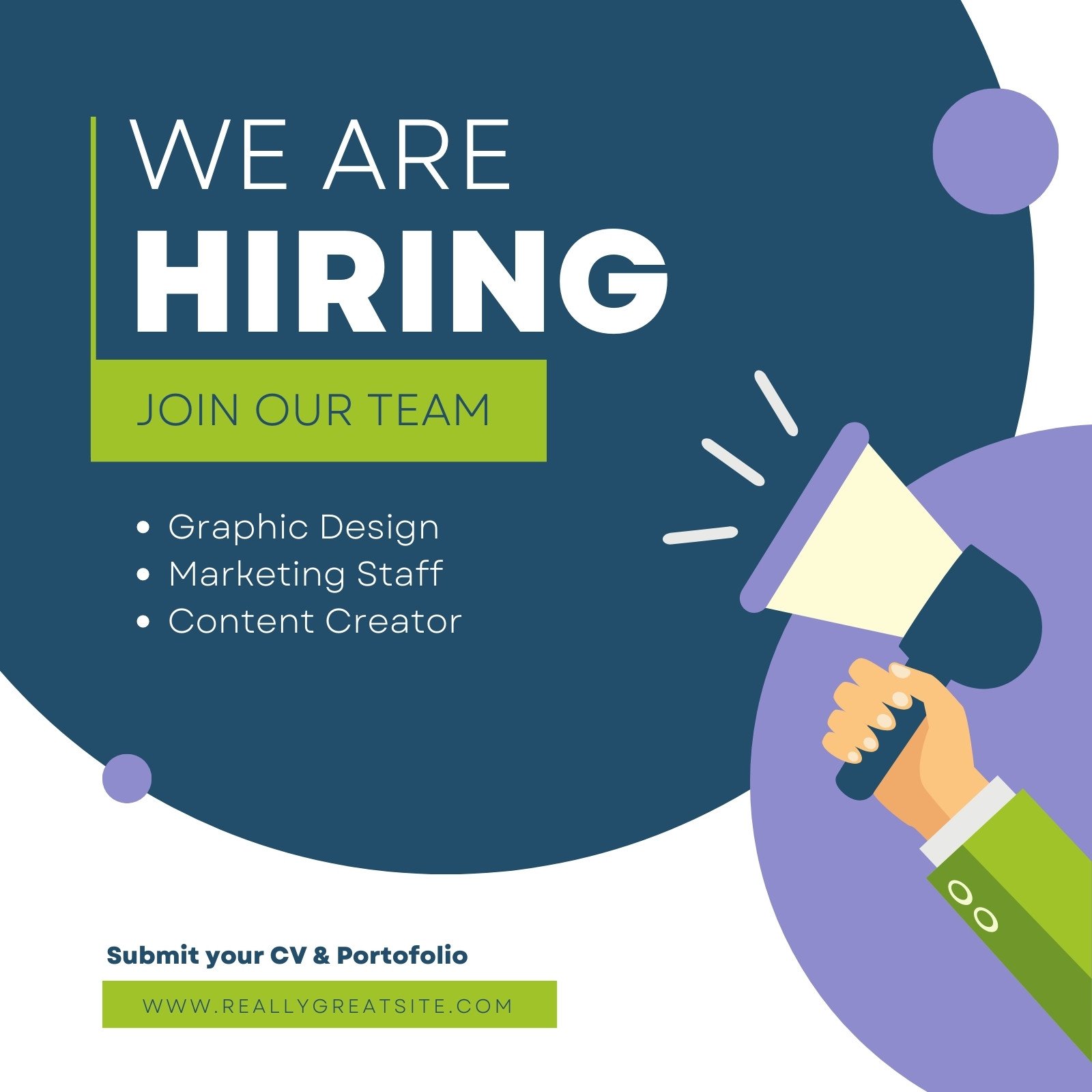 We Are Hiring Poster Template