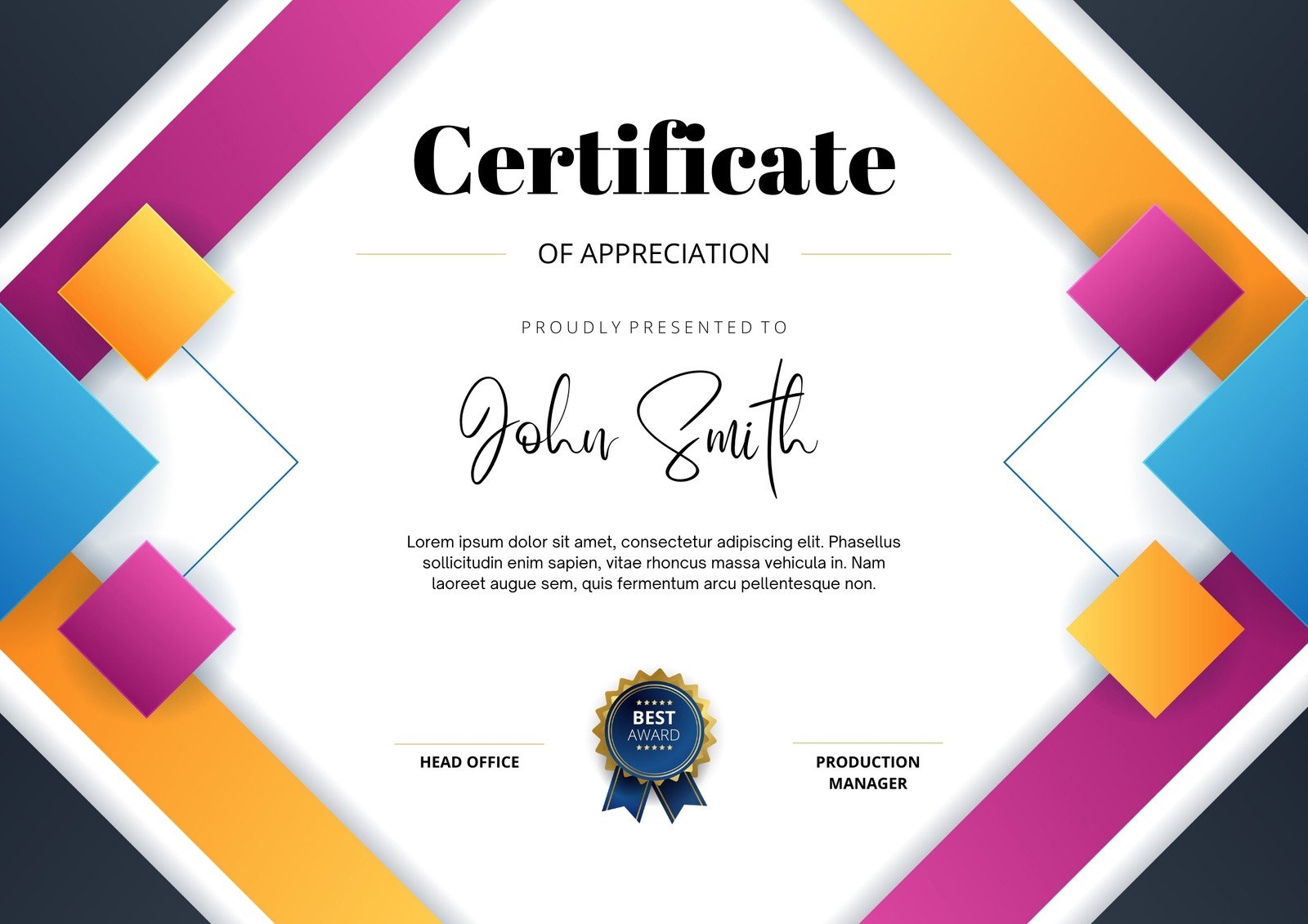 Free, printable, customizable recognition certificate templates | Canva