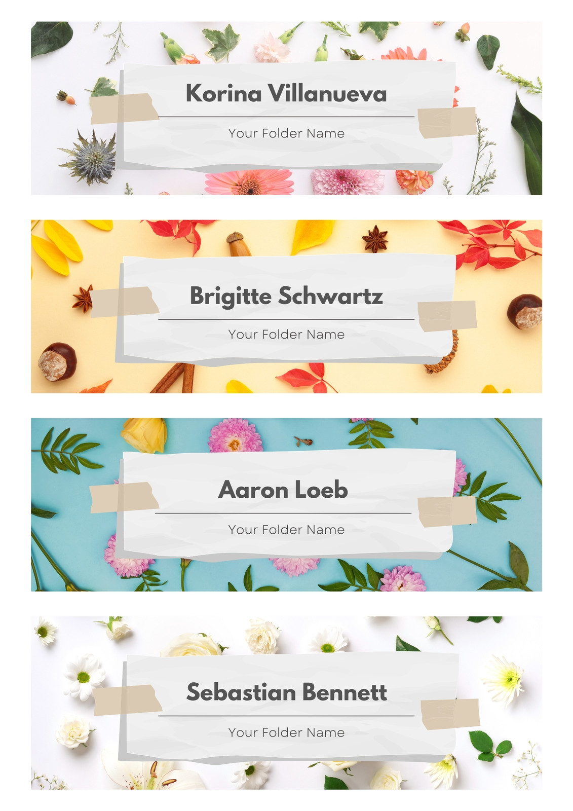 Label Templates (Calm Colours) by MissSerenade