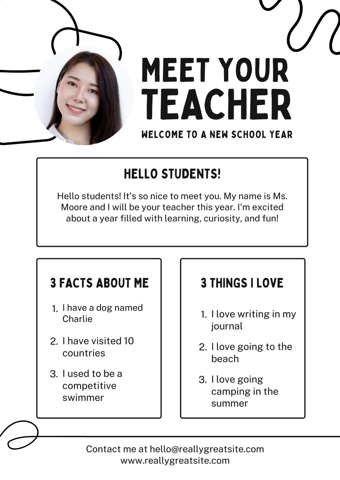 all about me template teacher