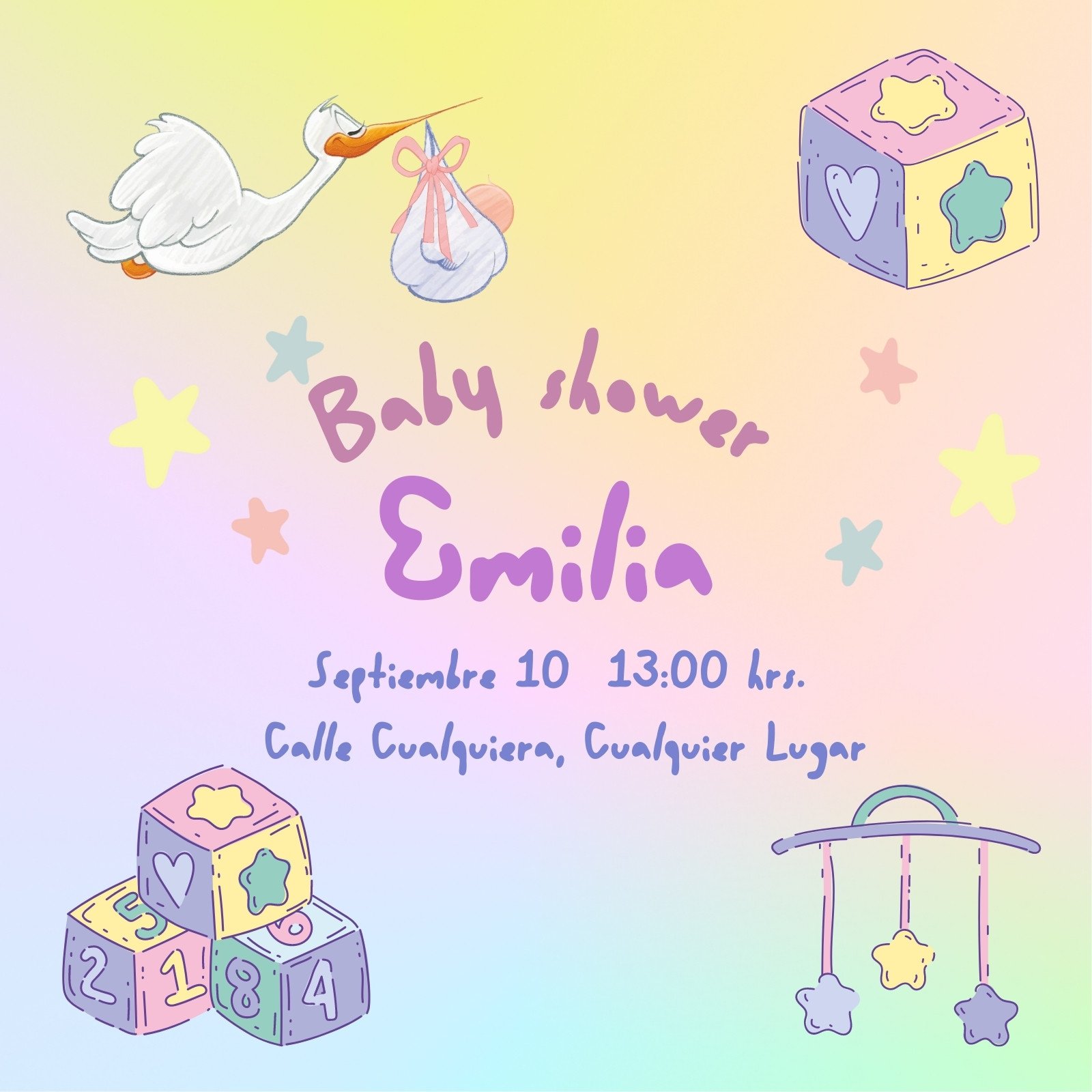 Plantillas de invitaciones para baby shower gratis para editar | Canva