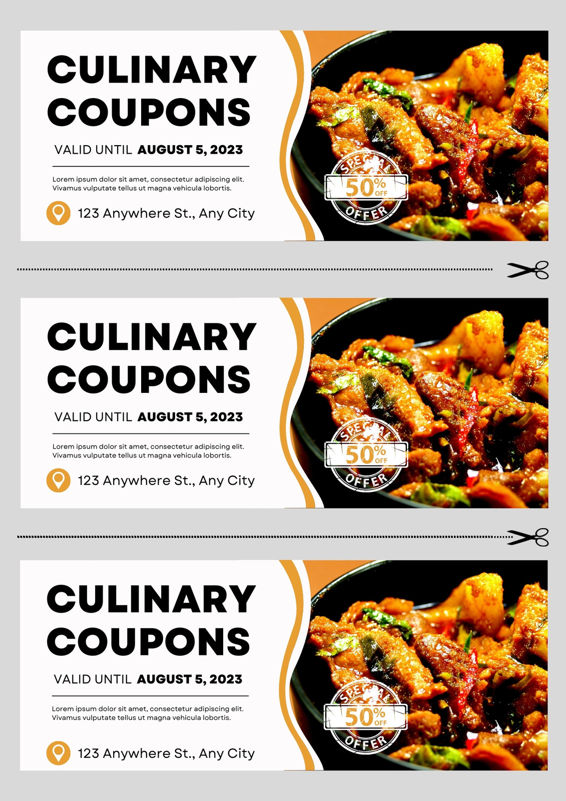 Inexpensive dining coupons
