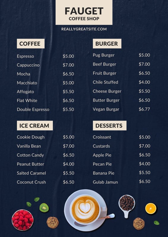 Free printable, customizable ice cream menu templates | Canva