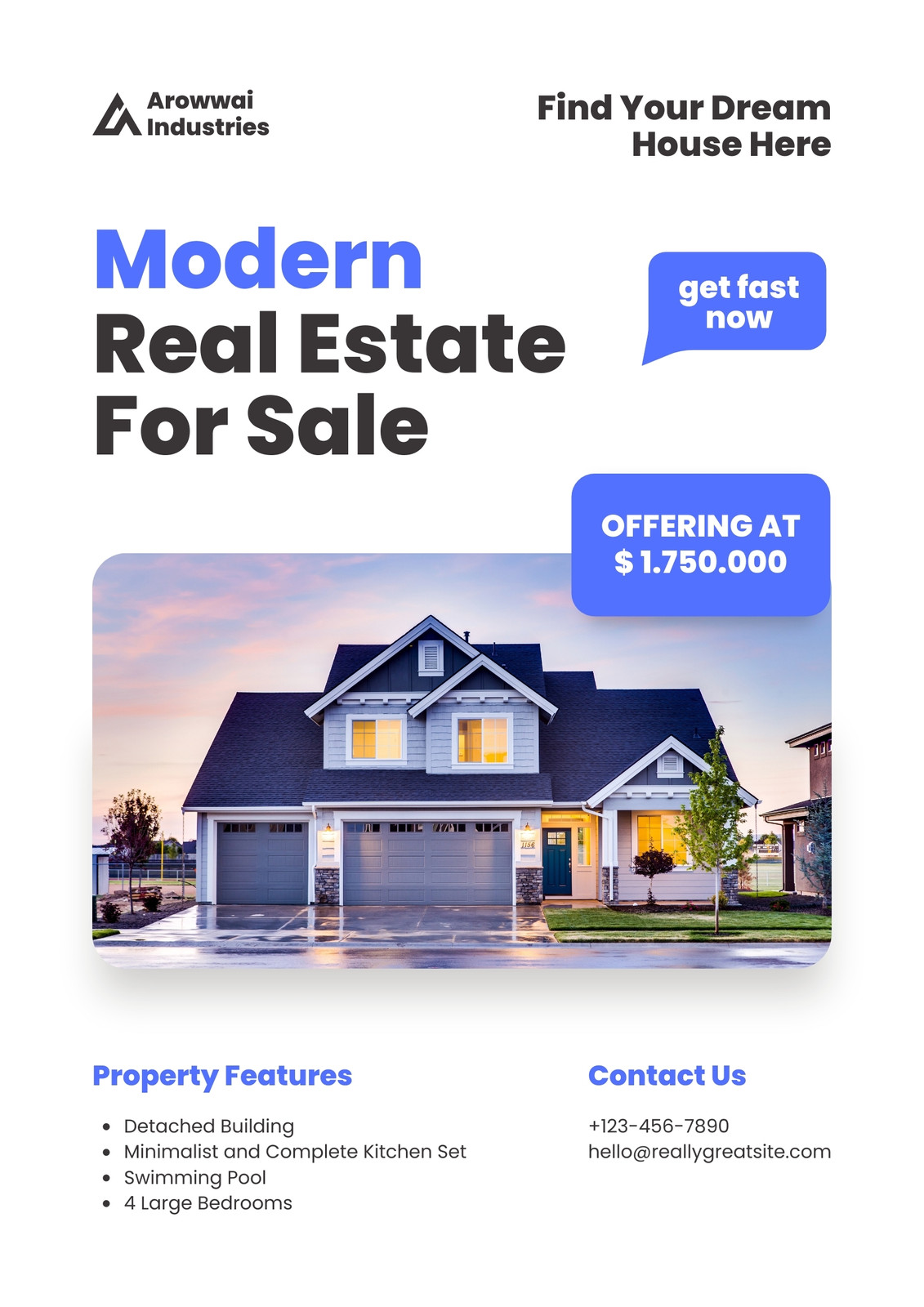 Free custom printable real estate flyer templates