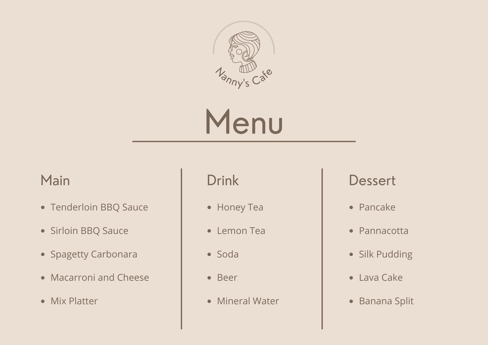 Với những mẫu template menu tráng miệng tùy chỉnh, bạn sẽ không bao giờ phải lo lắng về sự khác biệt của thực đơn của mình. Với độ linh hoạt trong thiết kế, bạn có thể tạo ra những thực đơn độc đáo và phù hợp với phong cách của quán bạn. Hãy xem qua hình ảnh để cảm nhận ngay nào.