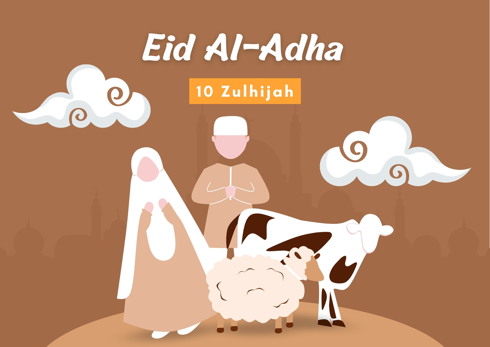 Free custom printable Eid al-Adha card templates | Canva