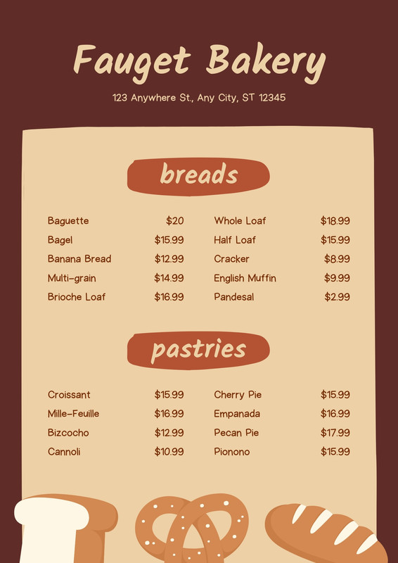 Page 13 - Free printable menu templates you can customize | Canva