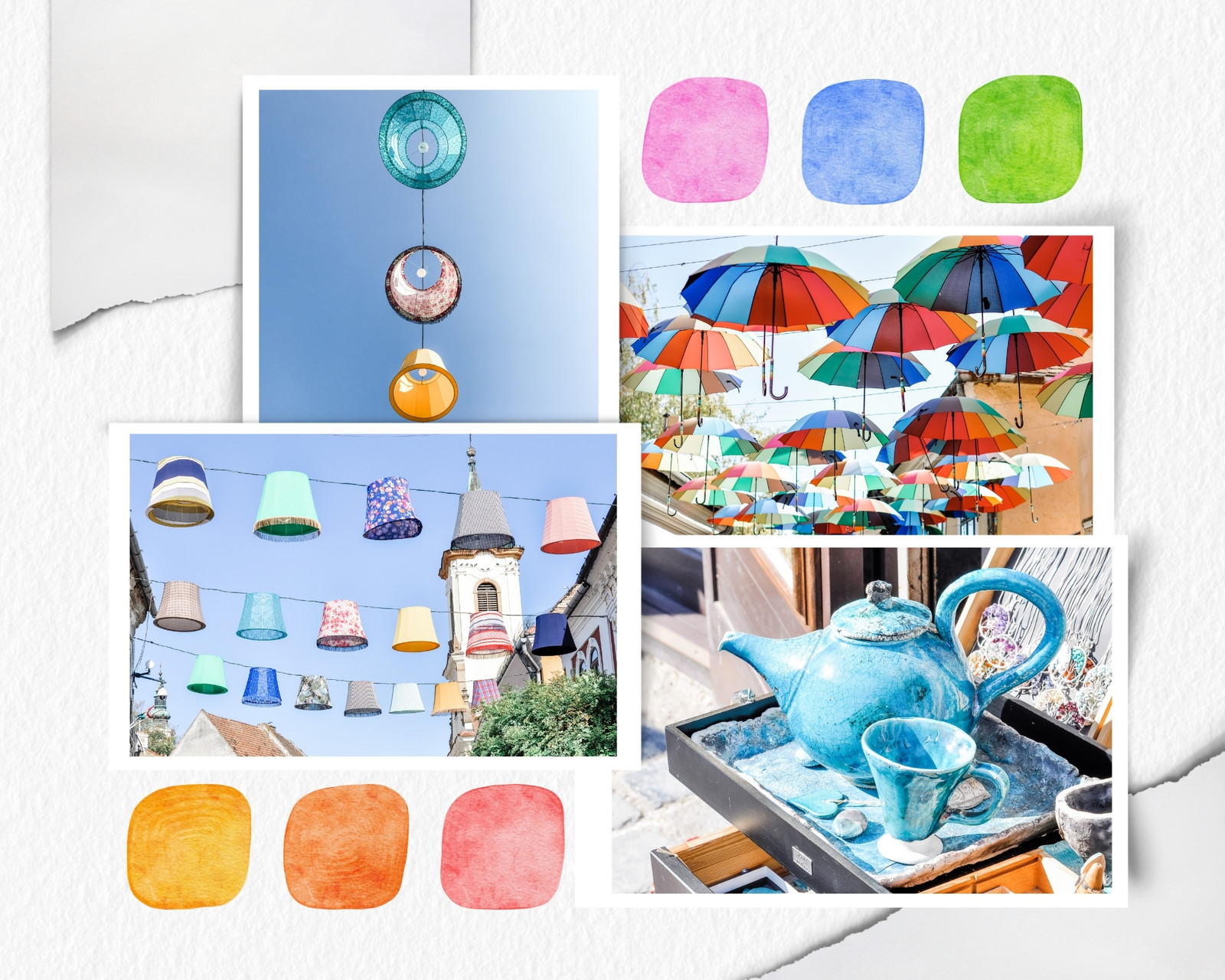 Free and customizable shape photo collage templates