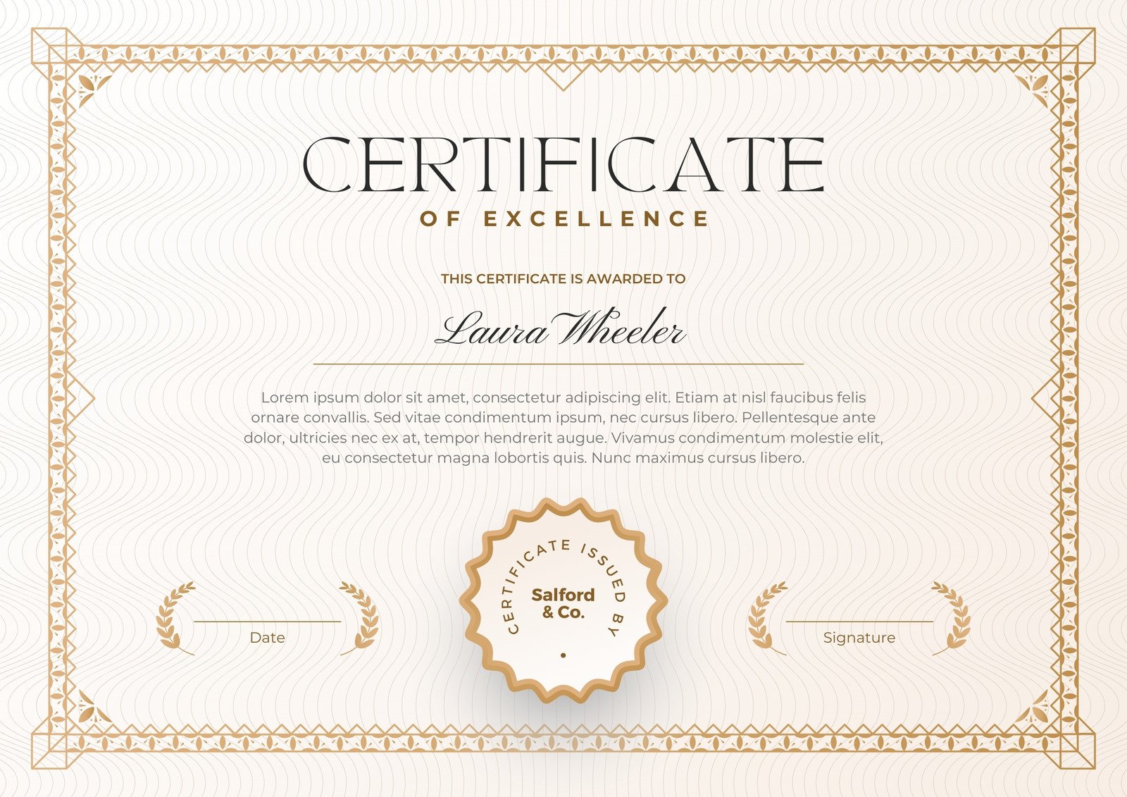 qualification certificate template