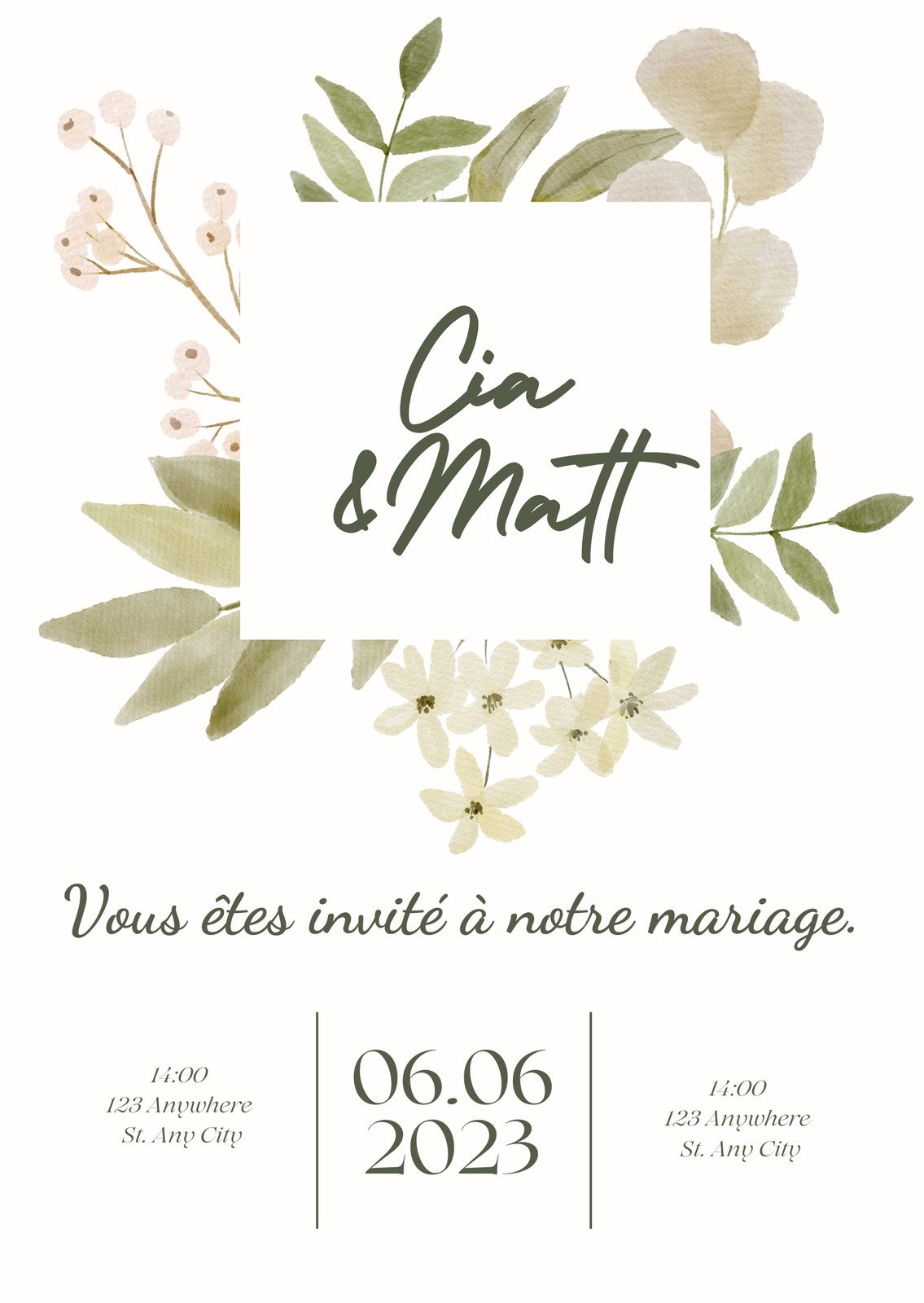 Conception Plate De Modèles De Bannière De Carte D'invitation De Mariage