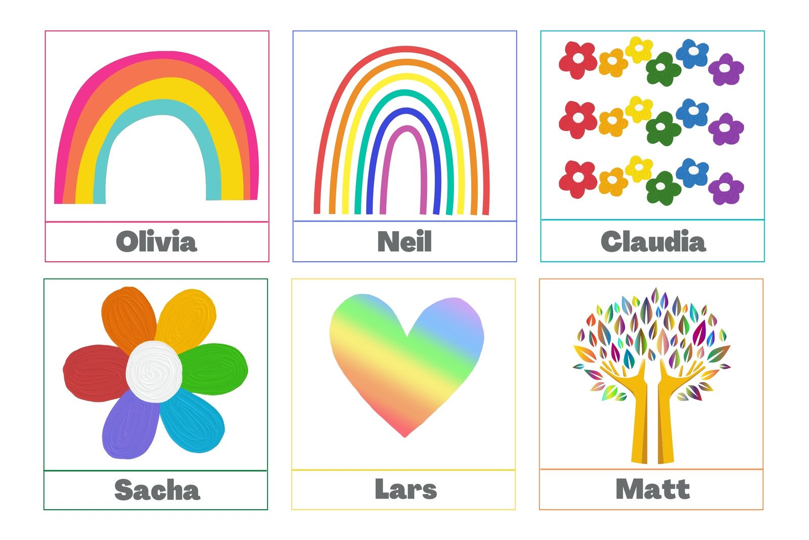 Page 11 - Free and customizable rainbow templates