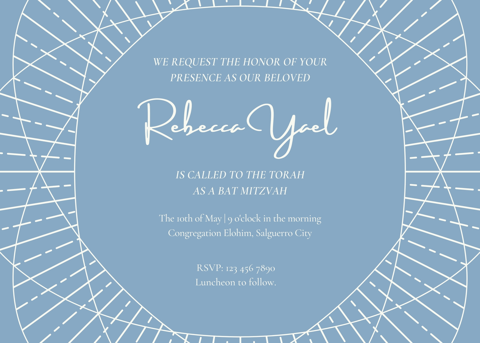 Free Virtual Bat Mitzvah Invitation Templates 100 Customizable Canva