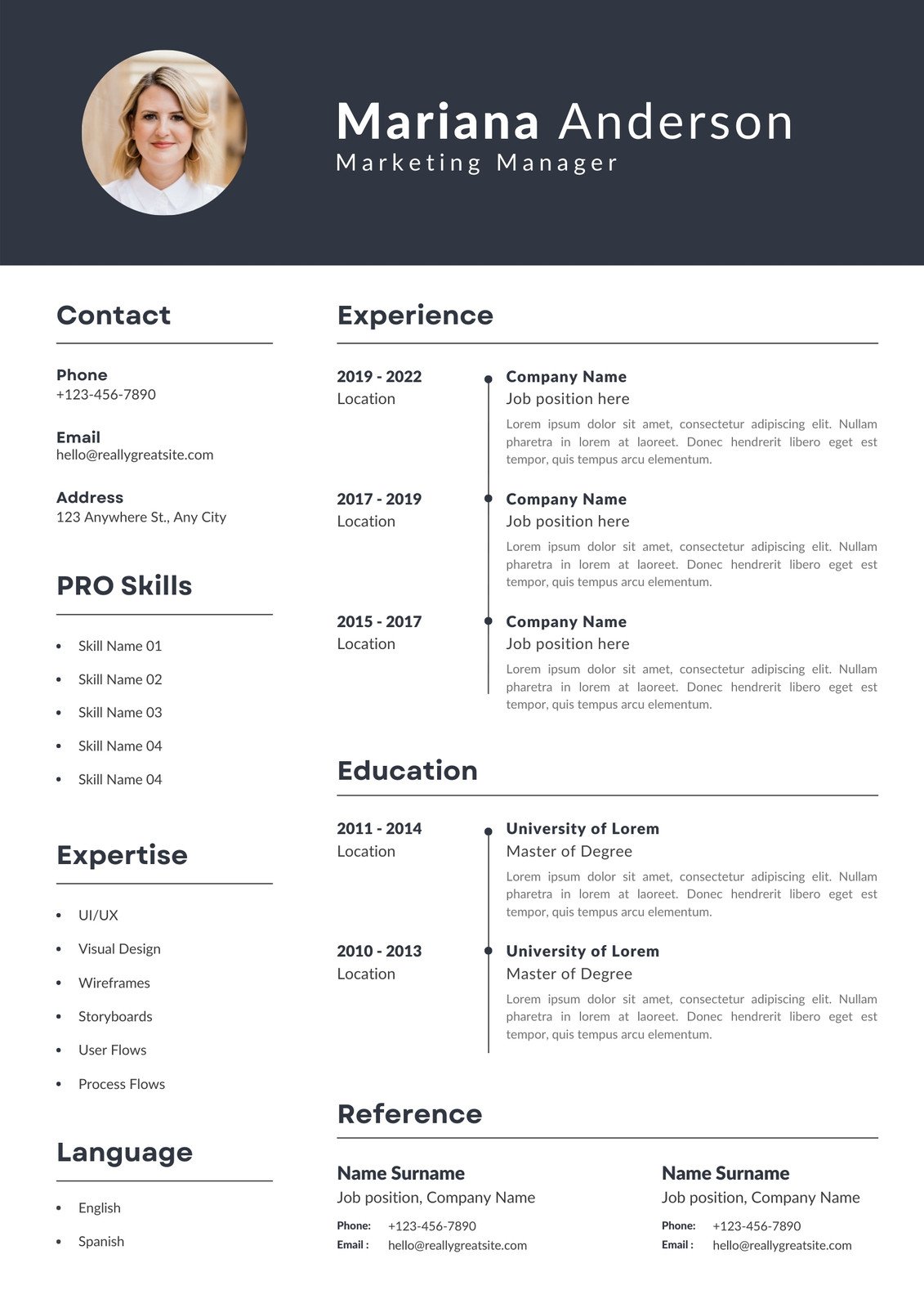 resume timeline infographic
