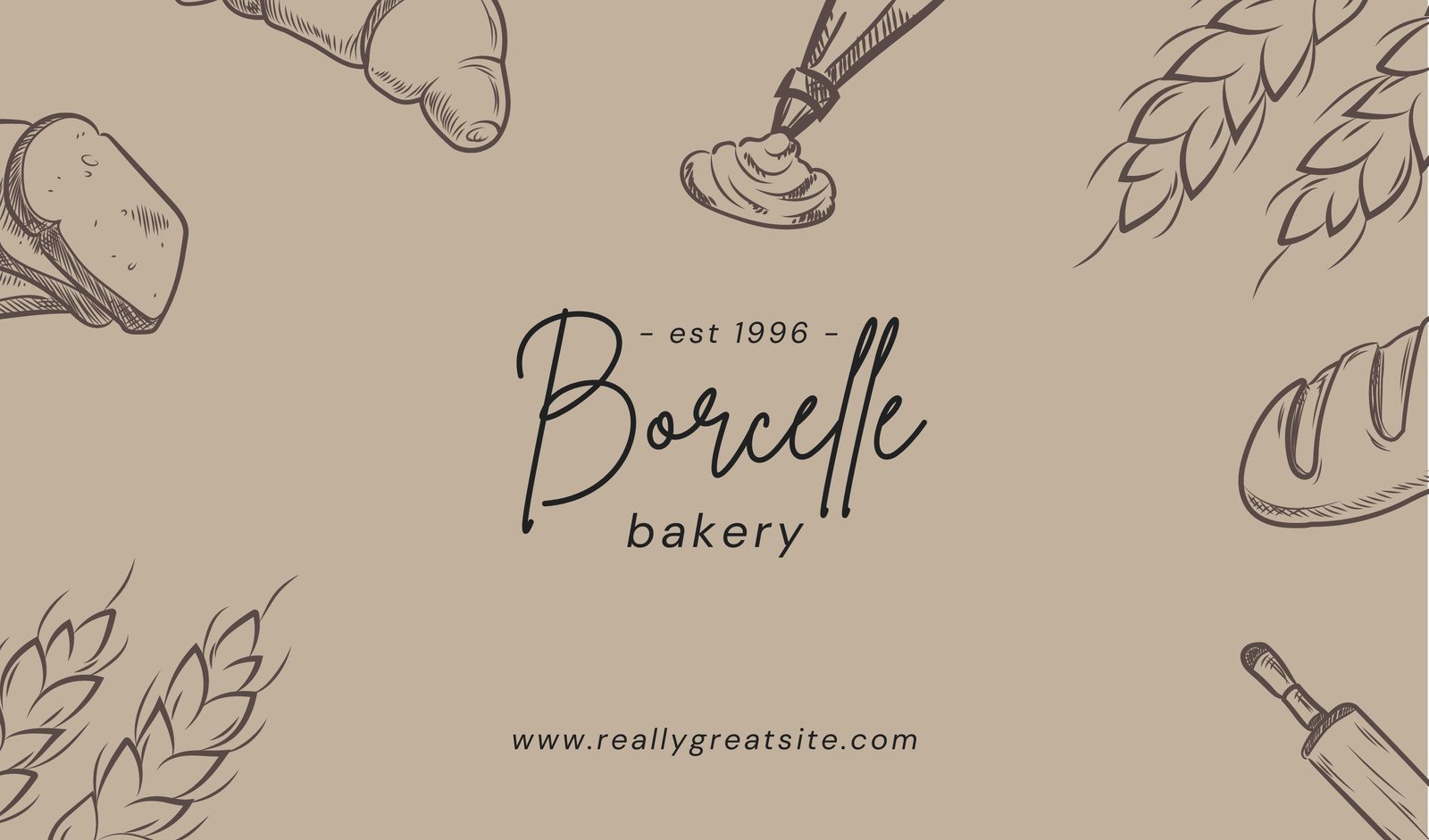 bakery business cards design