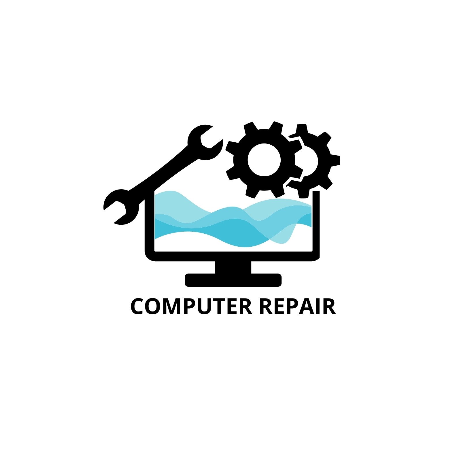 computer repair service logo