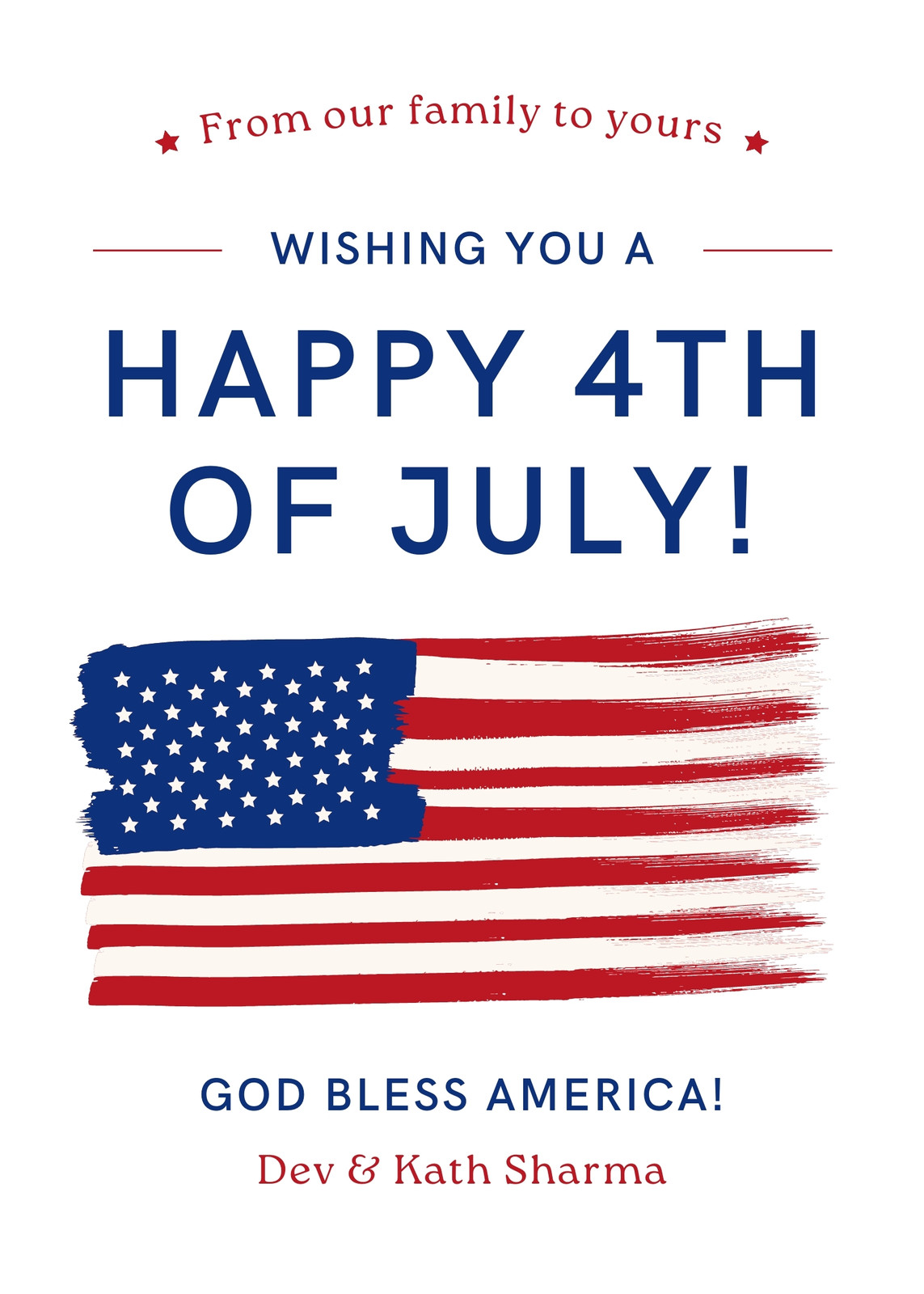 Free printable, customizable 4th of July card templates