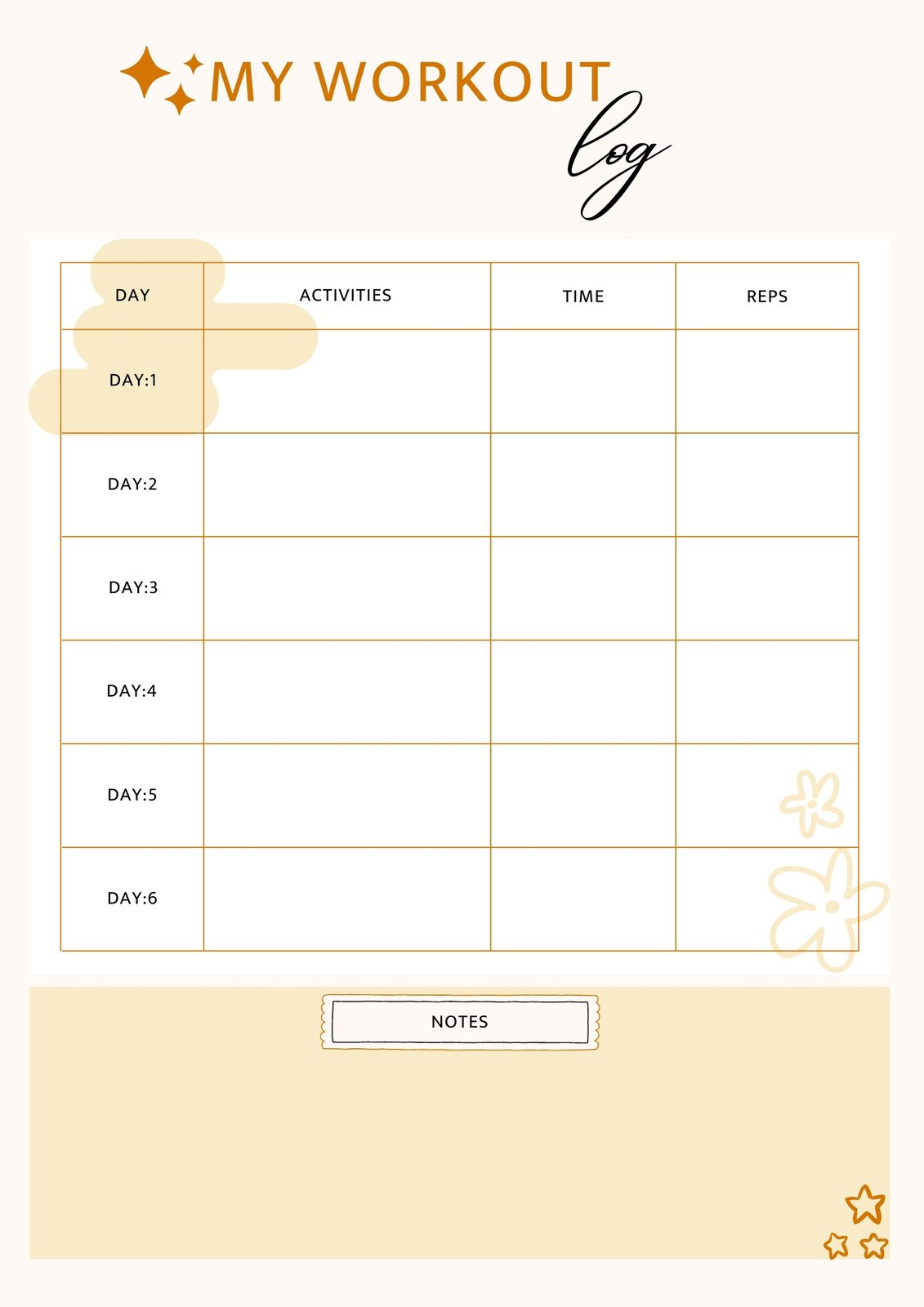 Afternoon Loaded Supply Exercise Diary Template Friction Delegation Warrior