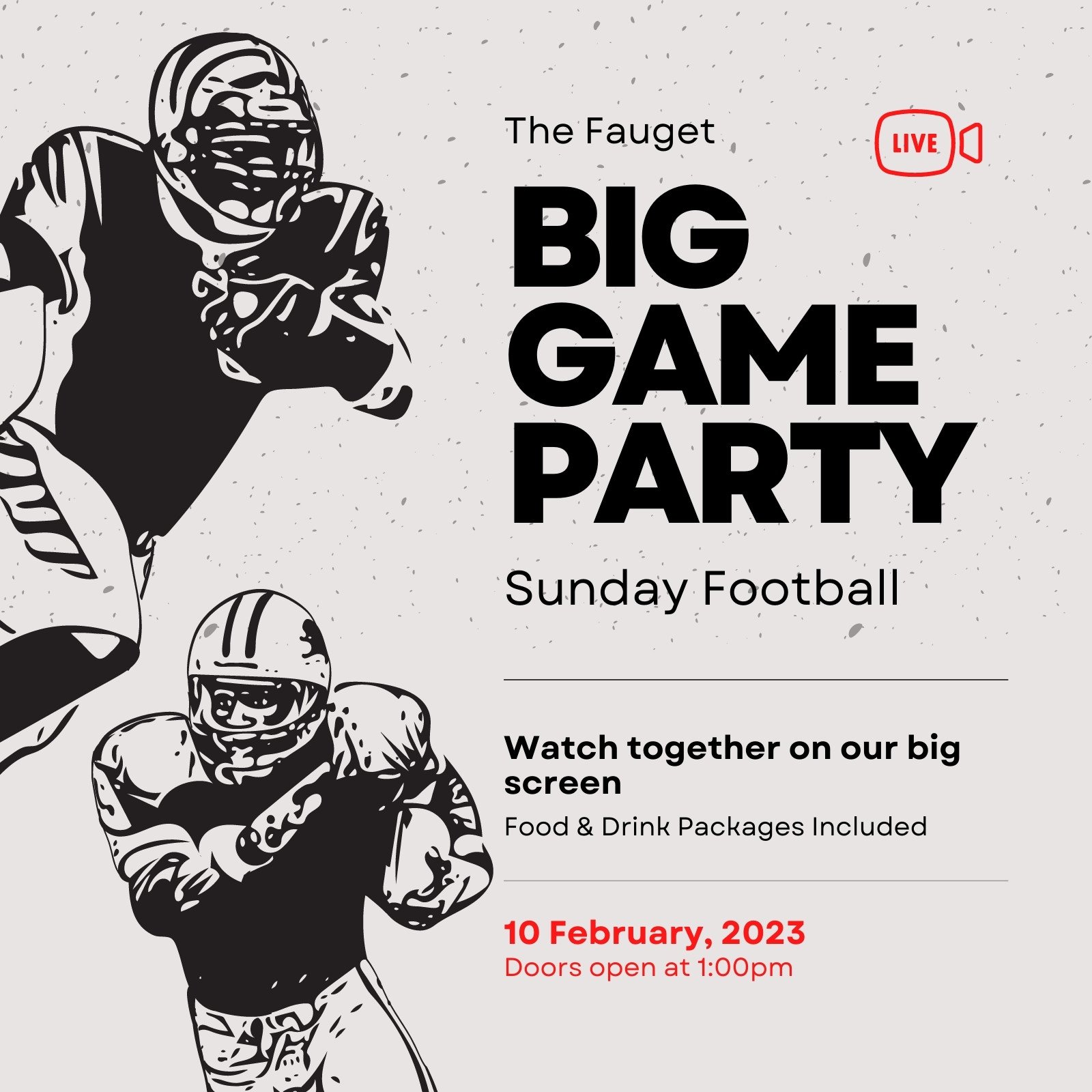 American Football Big Match Flyer