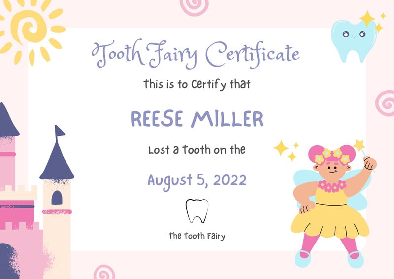 free-customizable-tooth-fairy-certificate-templates-canva
