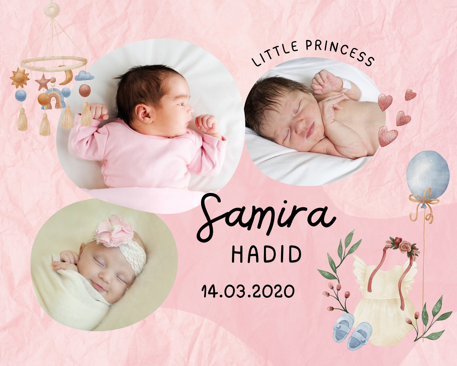 Page 2 - Free and customizable baby photo collage templates