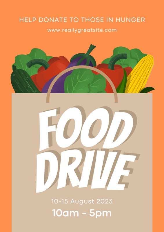 Free food drive flyer templates to edit and print Canva