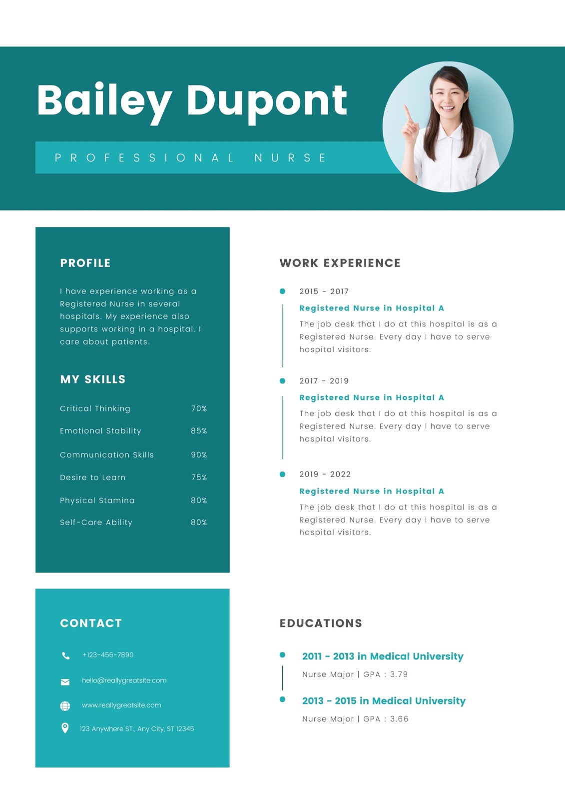 Page 11 - Free custom printable corporate resume templates | Canva