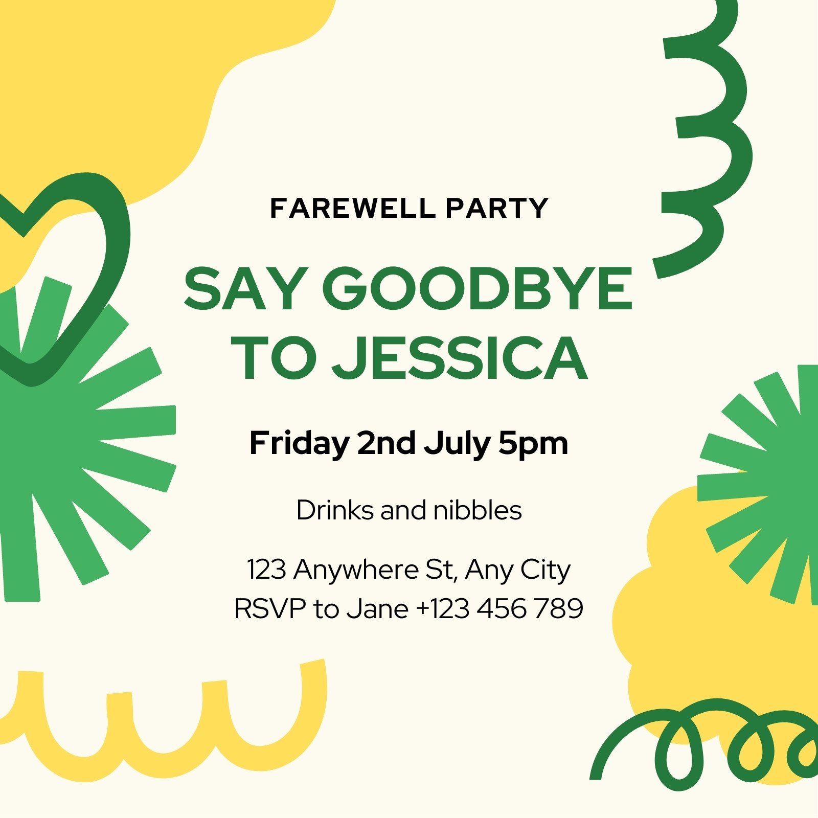 Farewell Poster Template Free Printable Templates