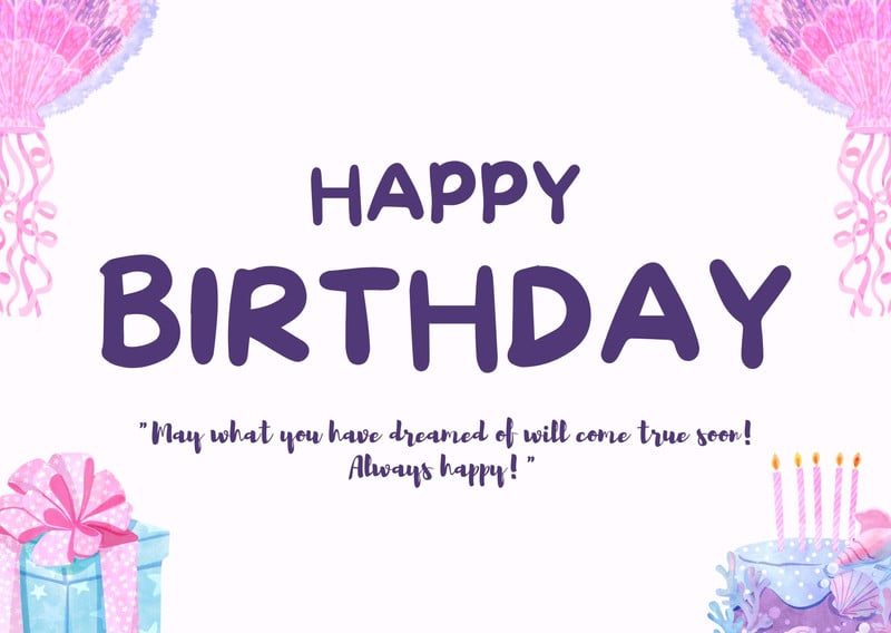 Page 4 - Free, custom printable birthday card templates | Canva