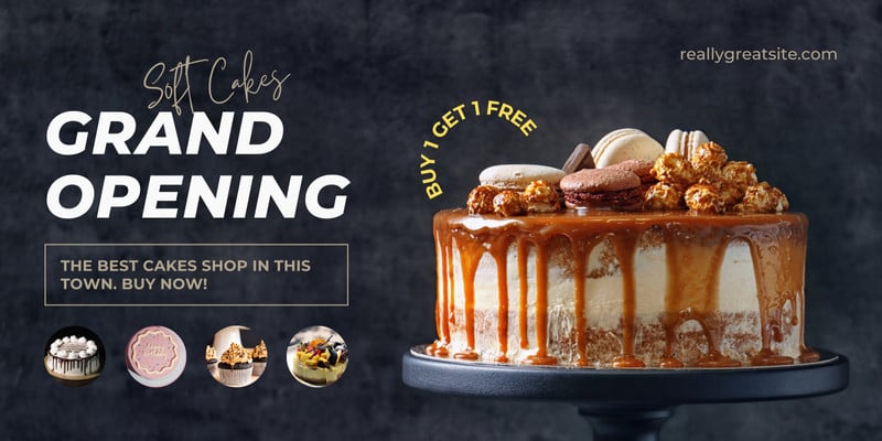 Borodin special Cake Shop Banner PSD File 3x 2 - Cdrelements.com