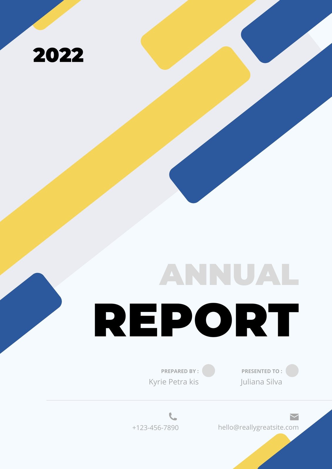 annual report cover design template