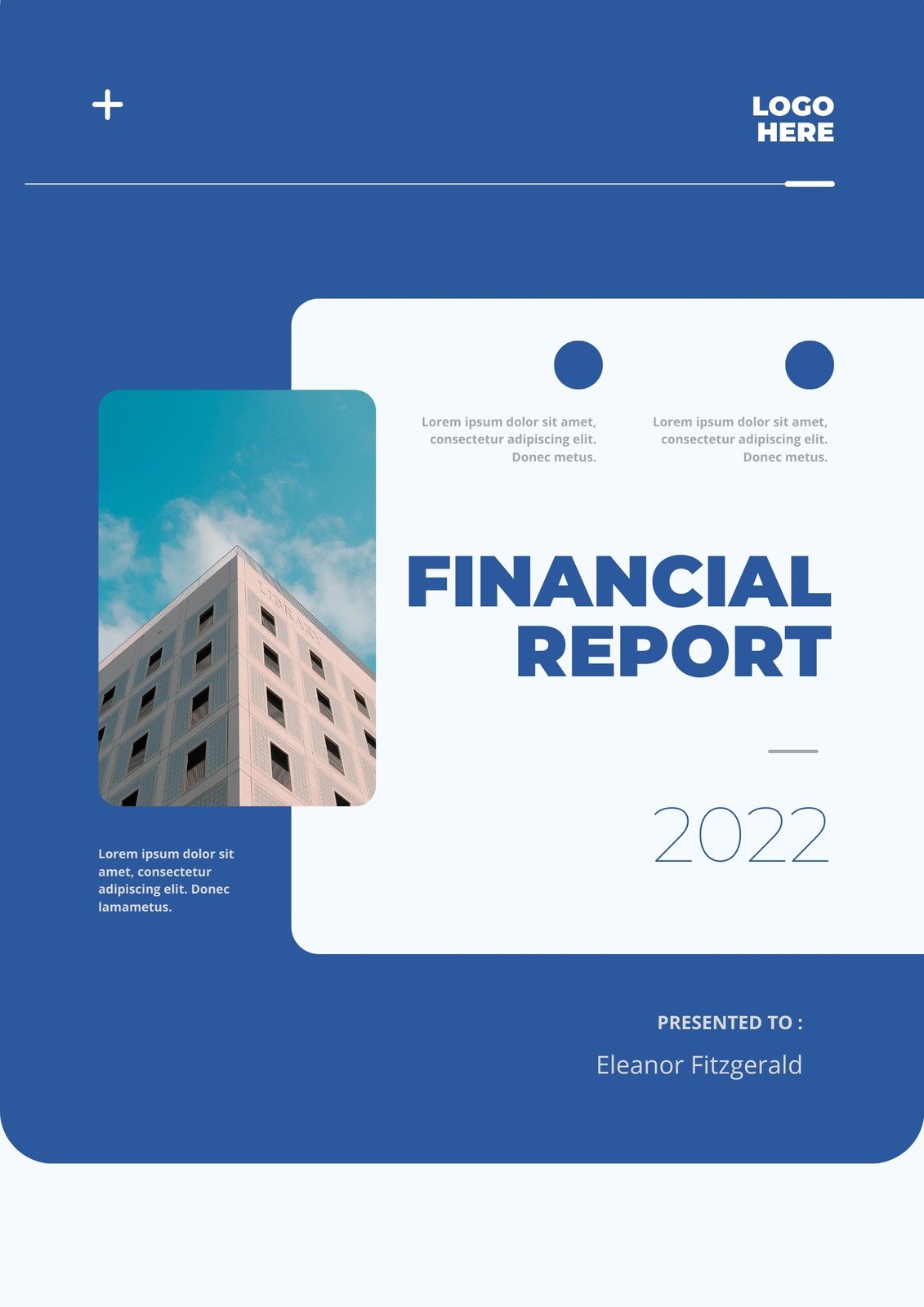 financial report cover