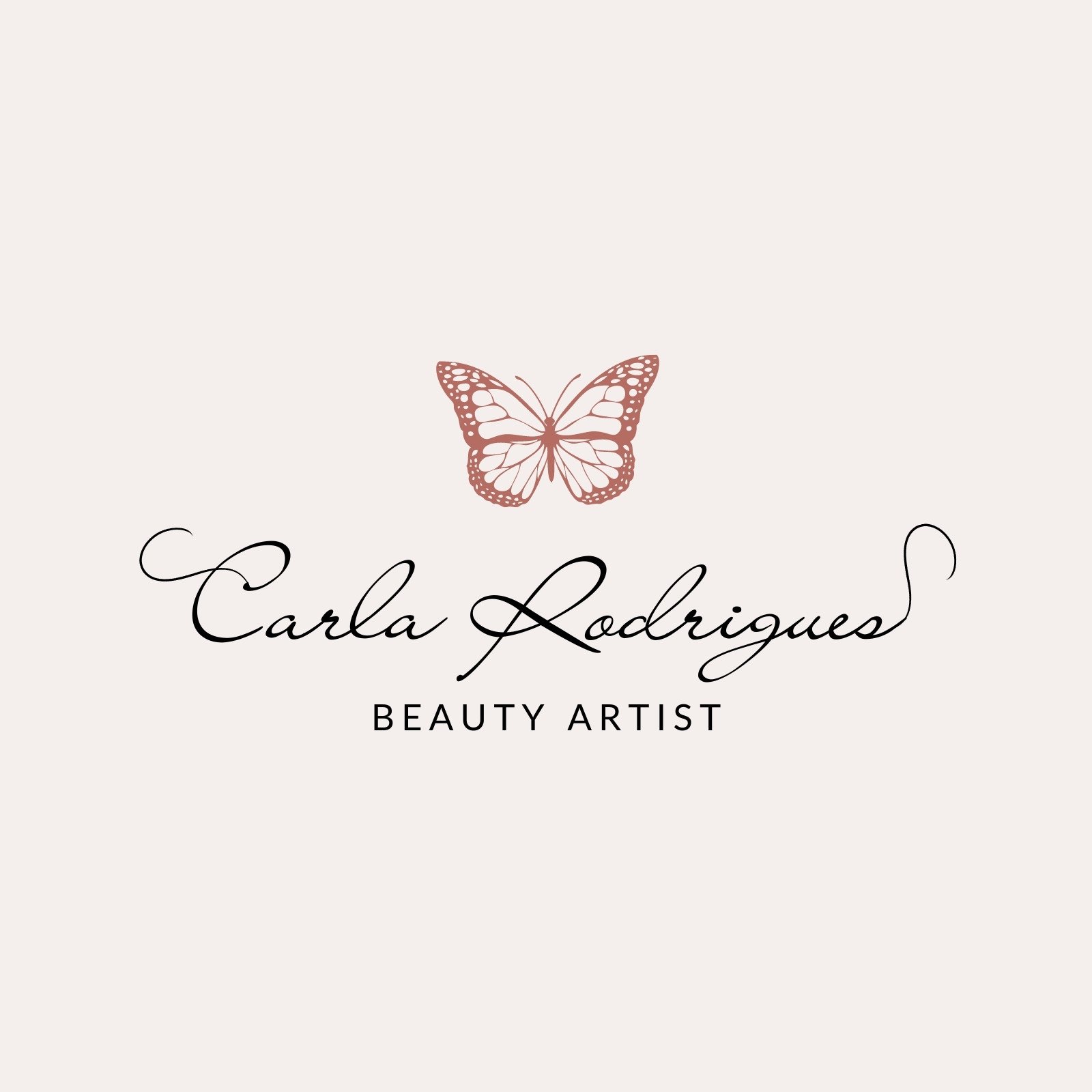 Logotipo Beleza Delicado Rose Gold