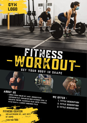 Free printable and customizable gym poster templates | Canva