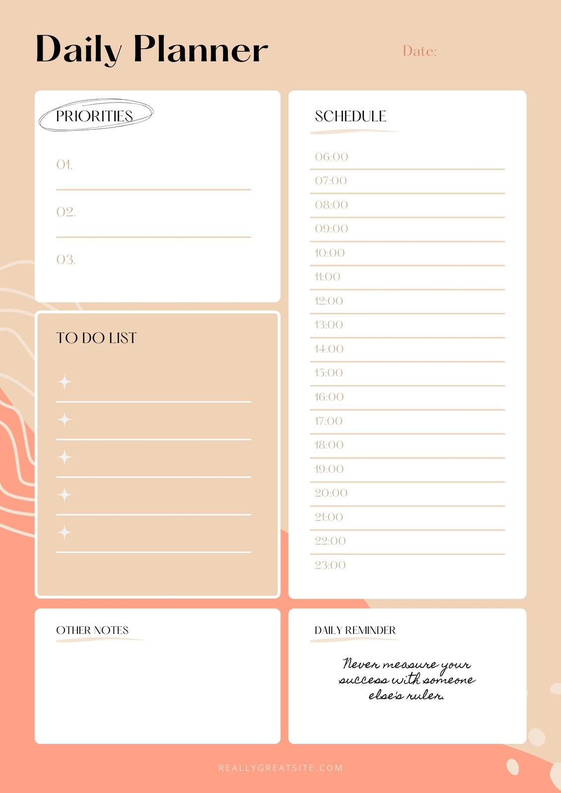 Free daily planner templates to customize