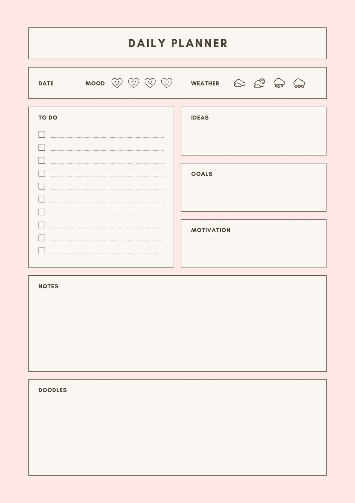 Page 3 - Free daily planner templates to customize | Canva