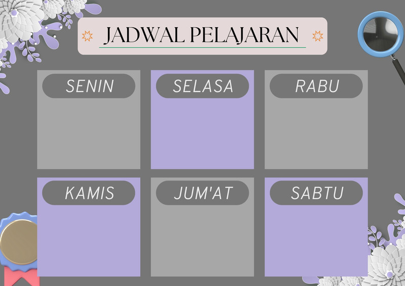 Halaman 3 Gunakan Template Jadwal Kelas Keren Gratis Canva 8459