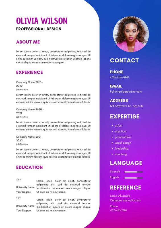 Free Photo Resume Templates - 100% Customizable | Canva