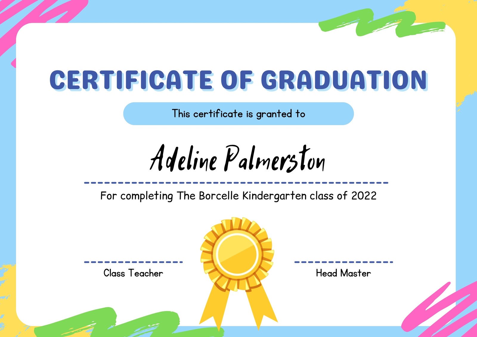 certificate of completion templates for kids