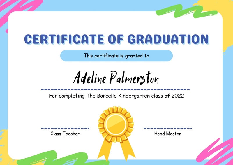 masters degree certificate template