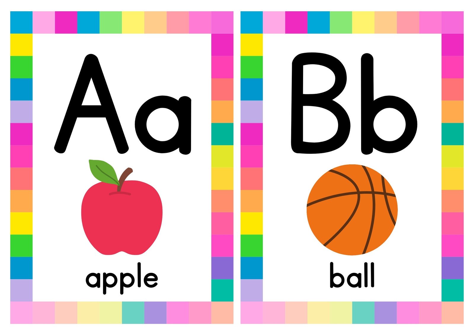 printable colored letters of the alphabet