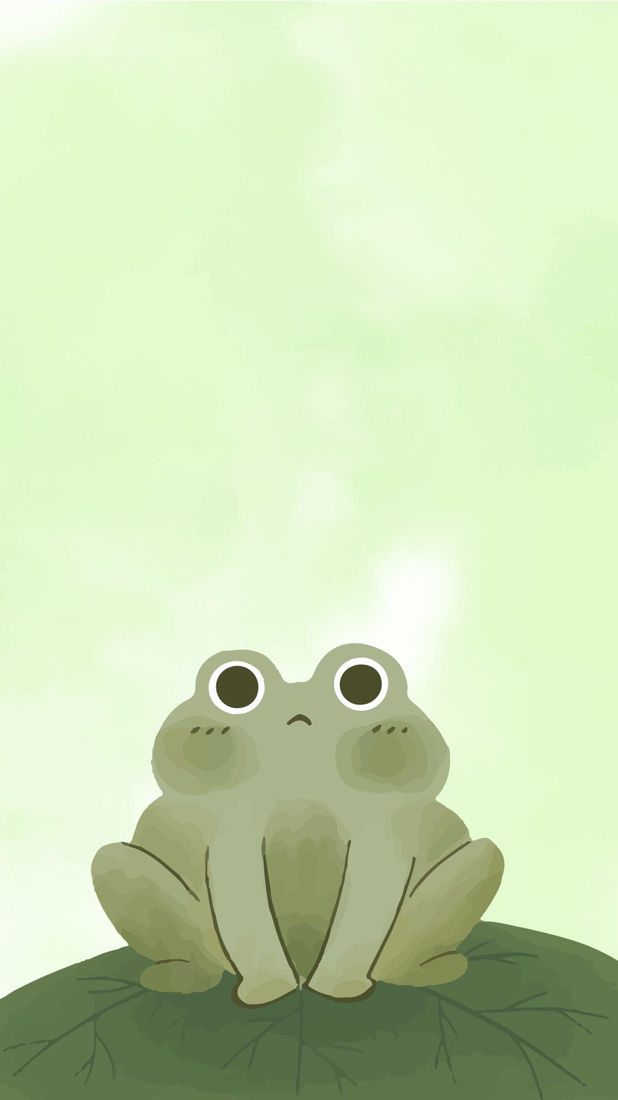 Download Aesthetic Frog Relaxing on a Mushroom Wallpaper  Wallpaperscom
