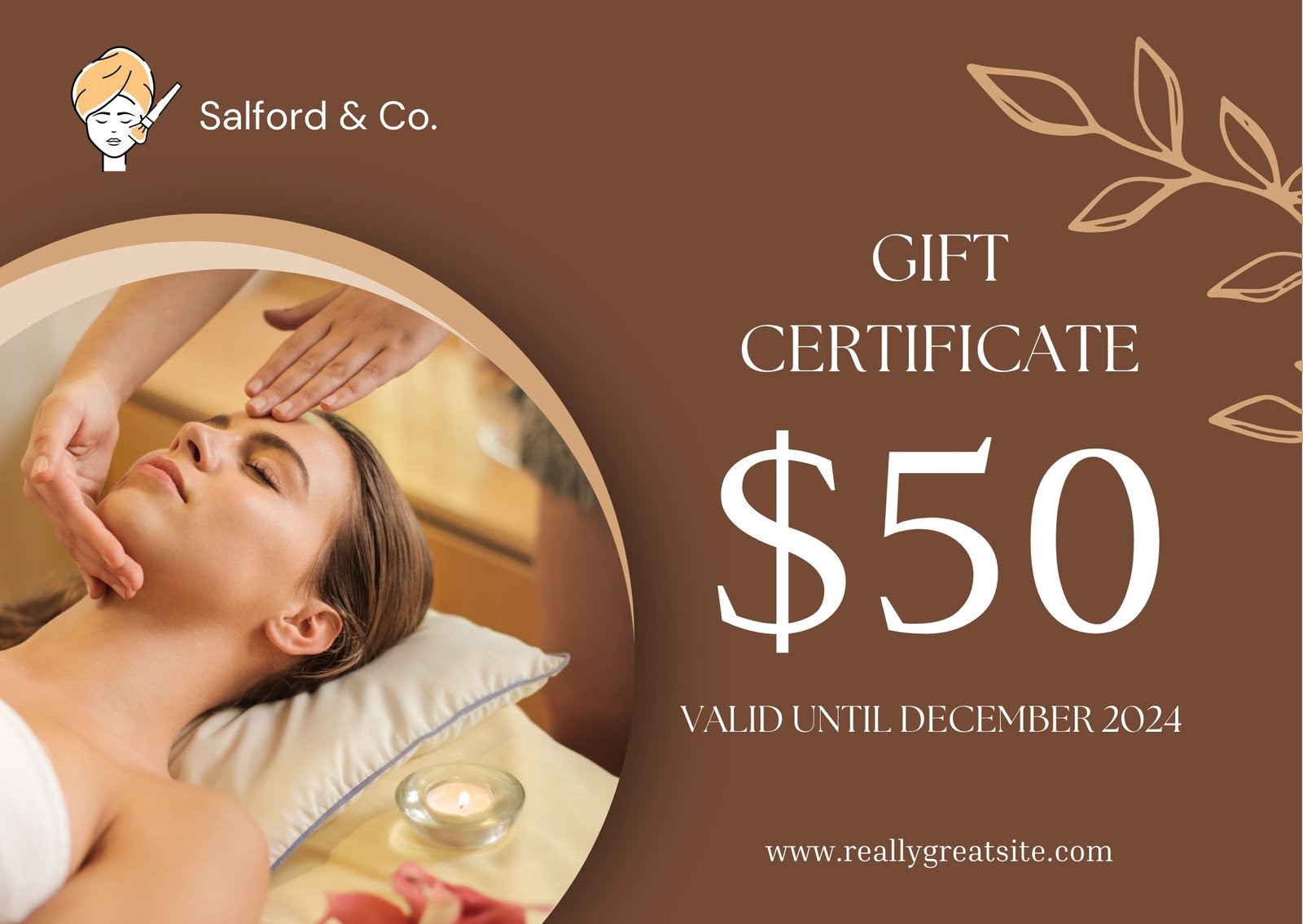 massage therapy gift certificate templates