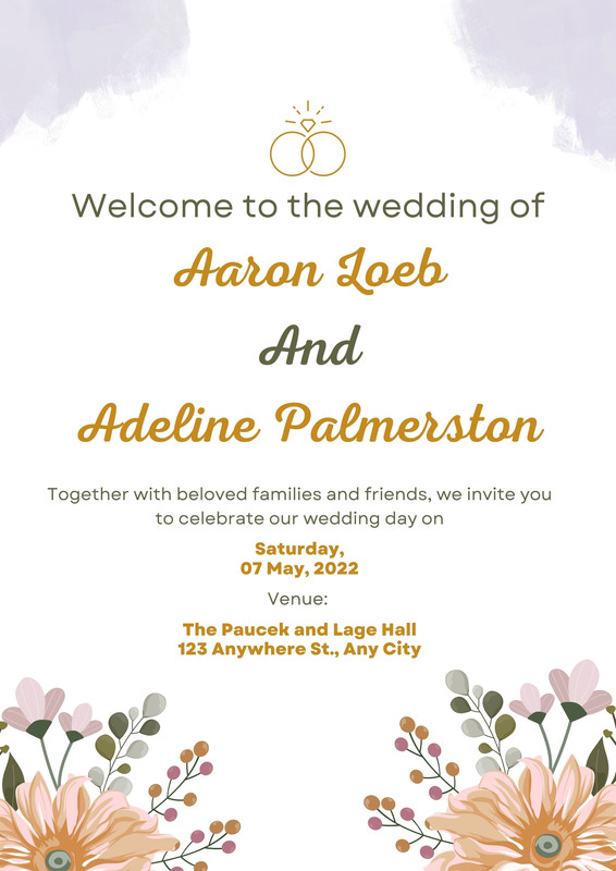 Free, custom printable wedding program templates | Canva