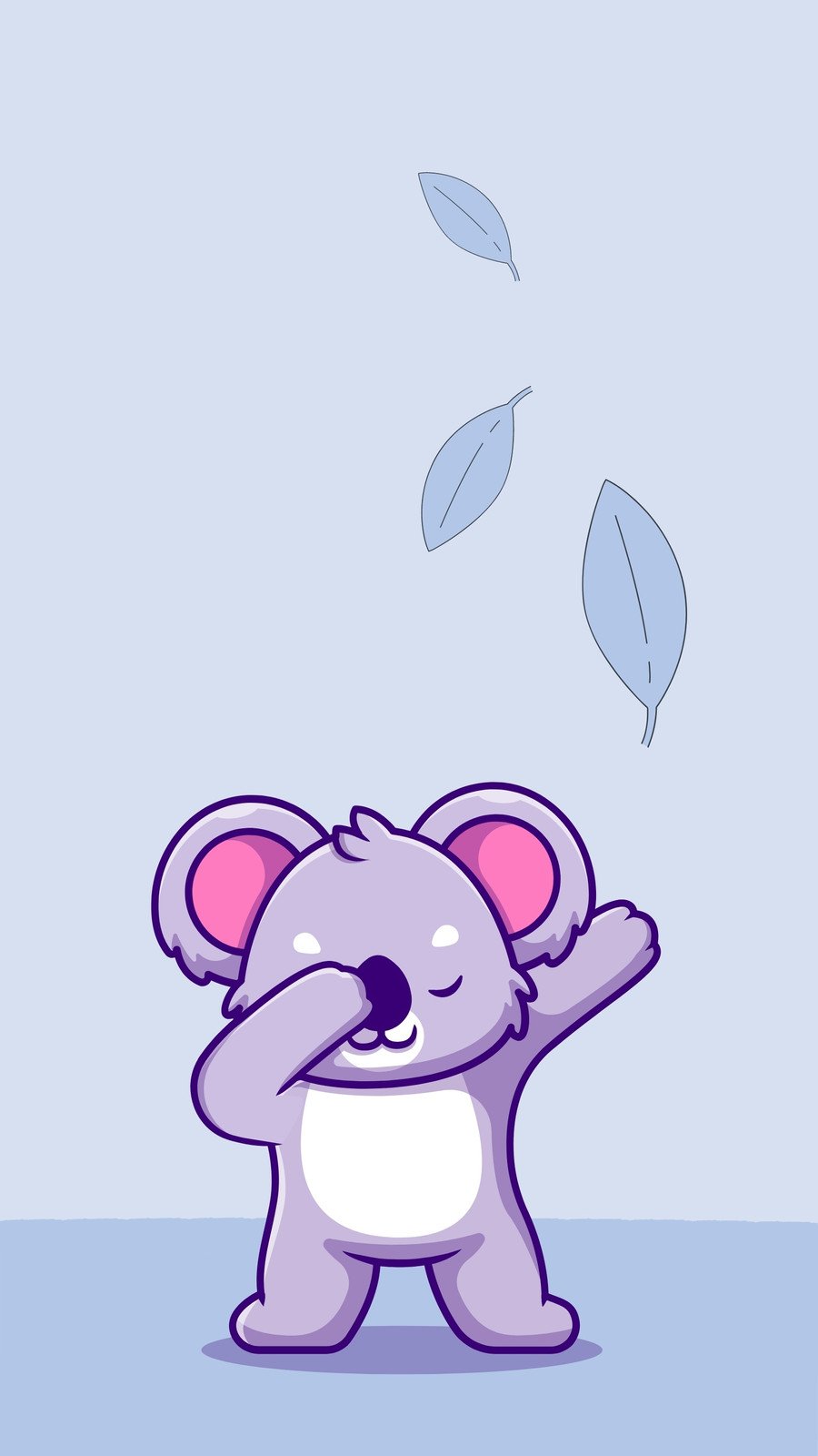 Free: minimalistic cartoon version of a cute koala 