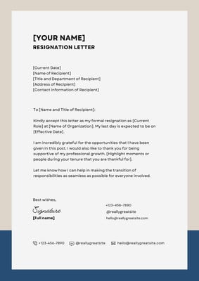 Free printable business letter templates to customize | Canva