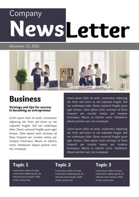 Free custom printable company newsletter templates | Canva