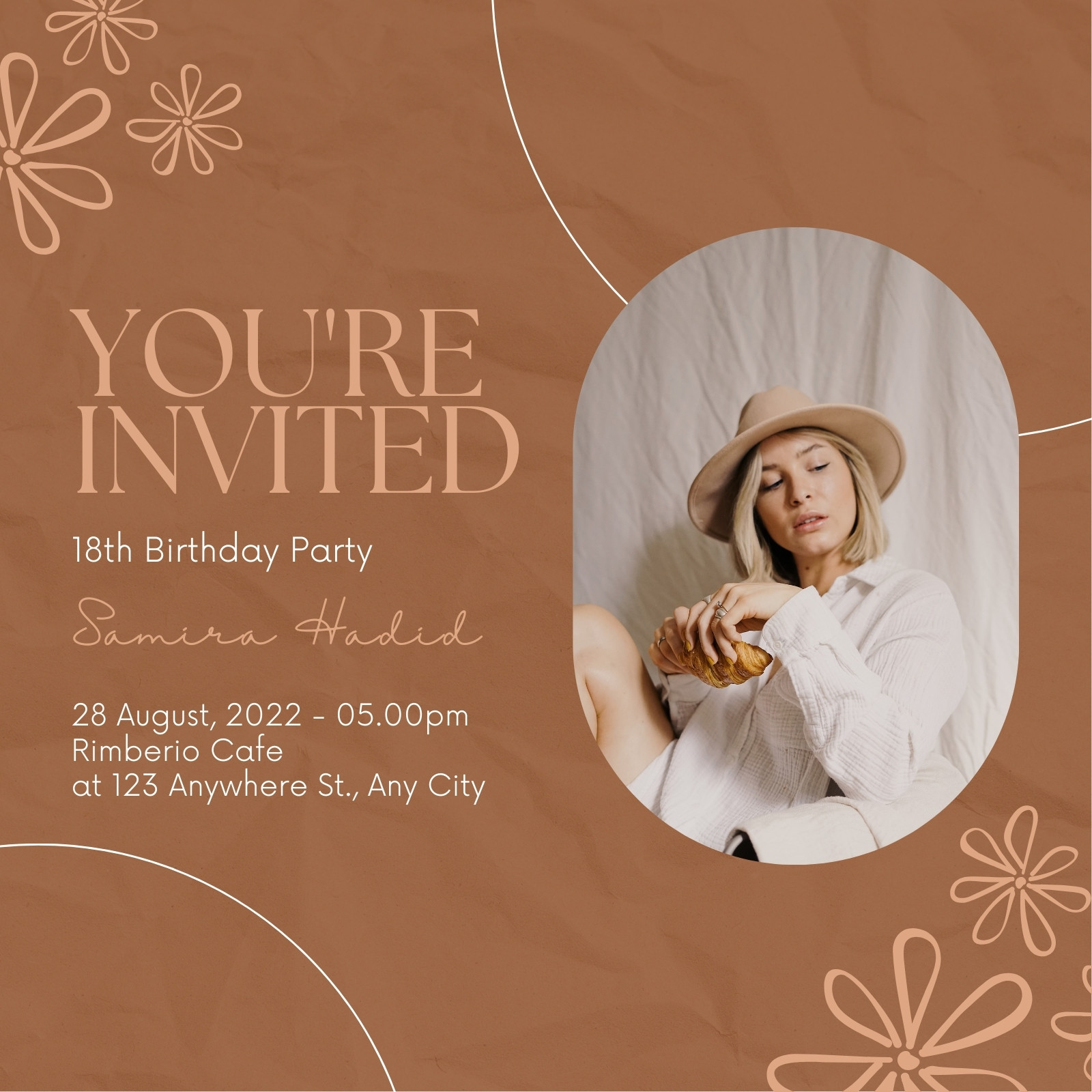 Free, printable 18th birthday invitation templates