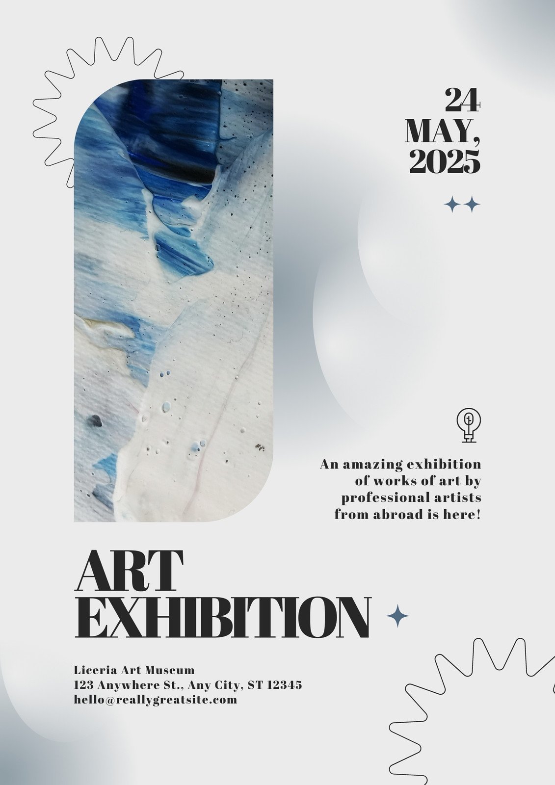 art gallery opening flyer