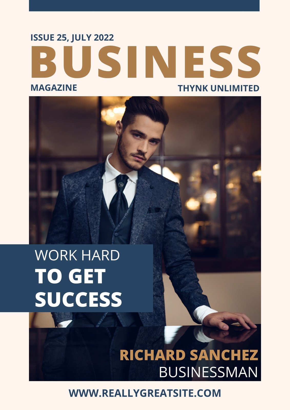 Cream Modern Business Magazine