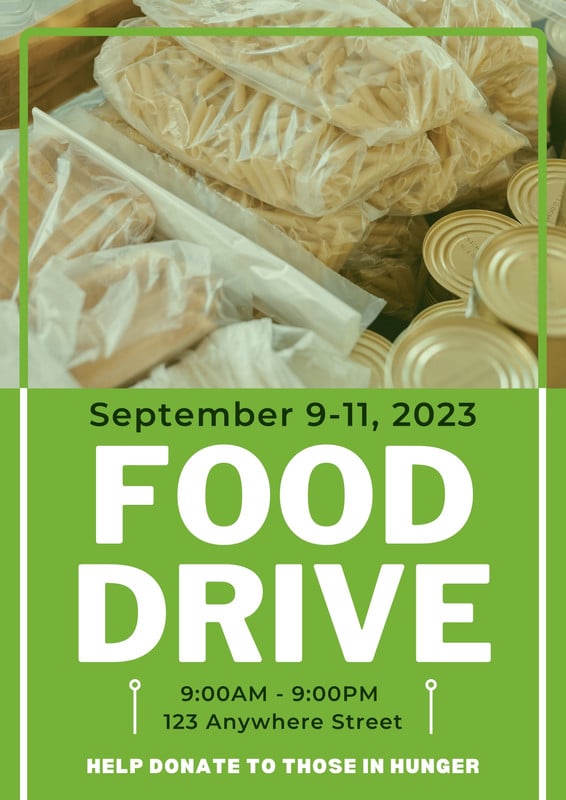 Free food drive flyer templates to edit and print | Canva